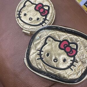 Loungefly Gold Hello Kitty Coin Purse Set